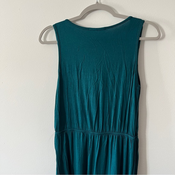 Color Me Red Grecian style teal maxi dress size S/M - Picture 3 of 6